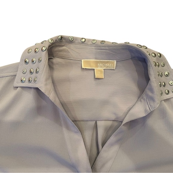 Michael Kors Tops - Michael Kors Lavender Studded Blouse